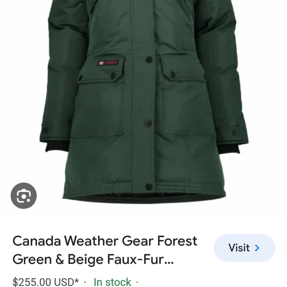 Green winter coat